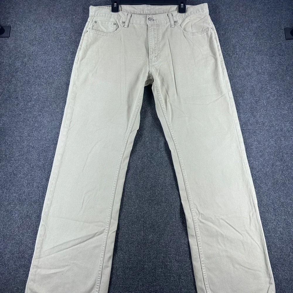 Levi's 559 Relaxed Straight Jeans Mens 36x32 W36 L32 Tan Khaki Denim Pants